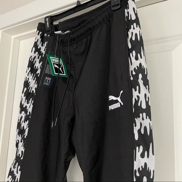 Puma TFS OG AOP Pants 90’s Sweatpants Size L Black - Picture 6 of 12